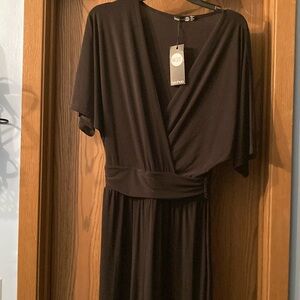 Brand new! Boohoo Night Black Wide Leg Pantsuit. 61” Long x 23” PTP x 33”